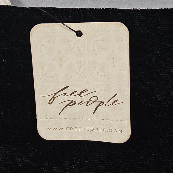 NEW Free People Annalise Velvet Mini Skirt Womens 12 Black Zip Closure Unlined - Picture 3 of 10